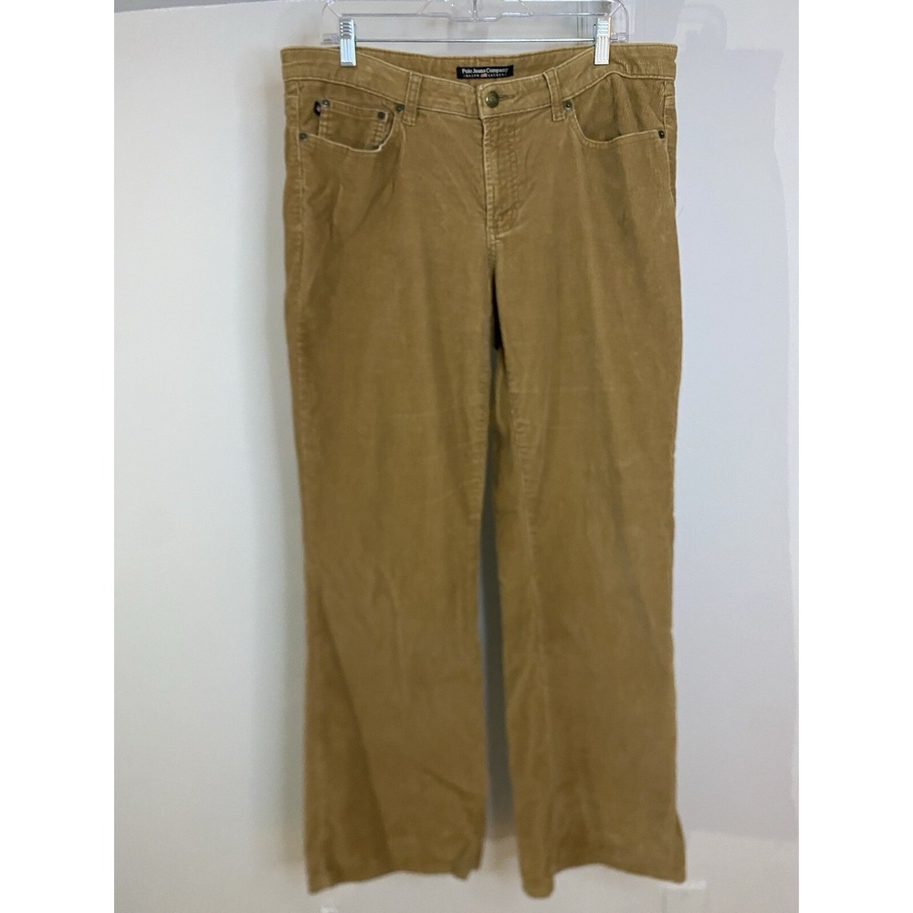 VTG Ralph Lauren POLO JEANS CO  Beige Women's Bootcut Corduroy Pants‎ 12 Y2K
